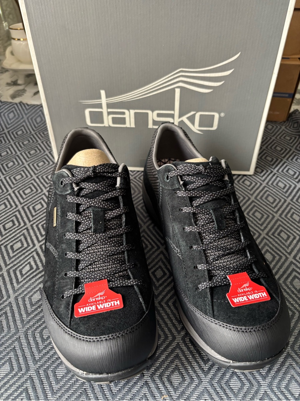Dansko Black Suede Lace-Up Men’s Sneakers